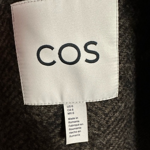 COS HERRINGBONE PEA COAT 6 NWT - Picture 4 of 17